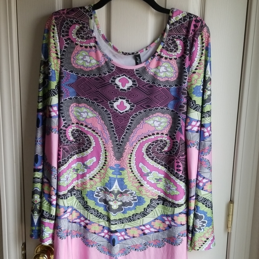 NWOT WHITE MARK LONG SLEEVE DRESS SZ XL